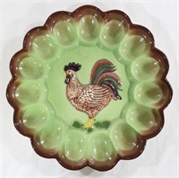 California Pottery Chicken Egg Plate