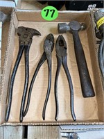 Assorted Pliers & Hammer