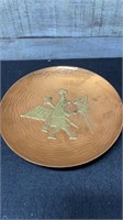 Peru Vicky Copper/ Brass Plate 8"