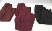 4 PAIRS OF BLACK & MAROON MENS PANTS