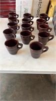 Lot of 14 USA Stoneware Coffee Mugs