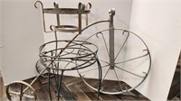 Metal Tricycle Plant stand and small plant stand