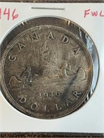Canada 1946 Silver Dollar
