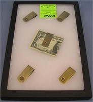 Group of quality gold plated money clips