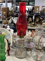 Large red oil lamp