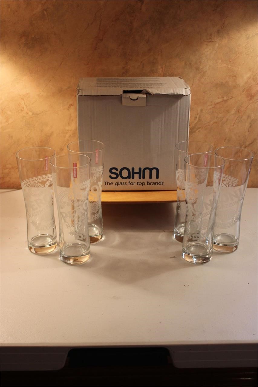 6 bar glasses in box