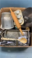 Rolling pin and kitchen utensils
