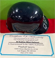 N - AL KALINE SIGNED MINI HELMET W/ COA (W191)