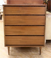 MCM 4 drawer flat front tall chest