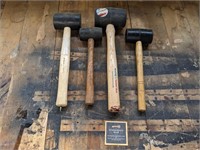 Lot of Rubber Mallet Hammers