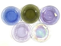 5 Pressed Glass Souvenir Cup Plates, Niagara, NJ +