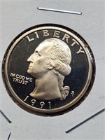 1991-S Clad Proof Washington Quarter