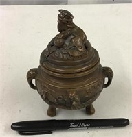 1883 Bronze JB Incense Burner