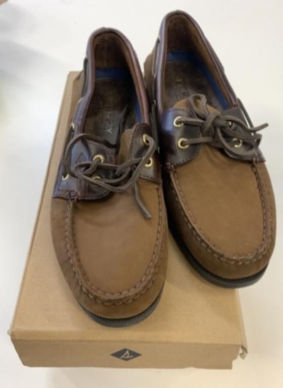 New Sperry Brown Buck Loafer Shoes Size 10.5