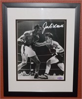 Jake LaMotta signed photograph w/ COA framed