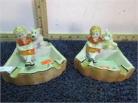 2-- VINTAGE LITTLE ORPHAN ANNIE ASHTRAYS