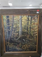 Framed Buck Painting