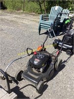 D1. Craftsman push mower with echo weed whip runs