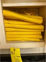7’ yellow tent drapes