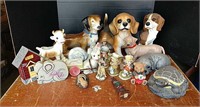 Assorted Dog Figurines, Cow Vase, Rabbit
