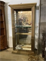 Beautiful gold painted ornate lighted curio