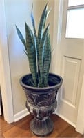 1 of 2 Tall Decorative Lightweight Urn with Faux