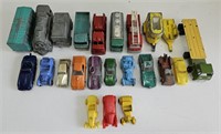 (B) Lot of Toy Cars Trains Trailers and Trucks