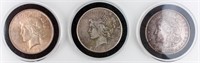Coin 3 Silver Dollars 1878, 1922, 1923-S