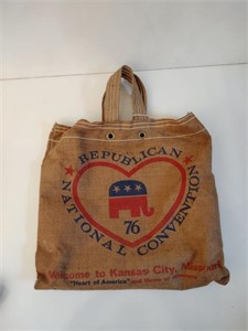 1976 Republican Nation Convention Burlap Bag