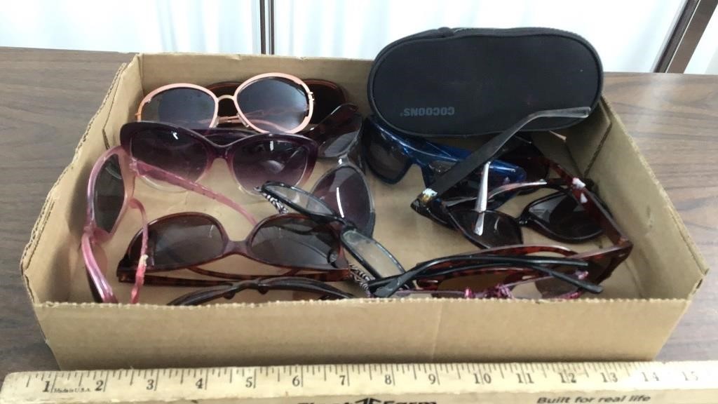 Flat of sunglasses & readers
