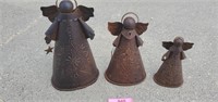 Primitive Metal Angel Candle Holders