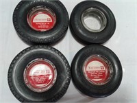4 Firestone tire ashtrays