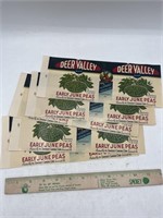 Vintage lot of deer Valley early June peas, can
