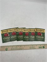 6 vintage advertising White House vinegar, labels
