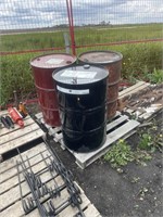 3 of 55 US gallon metal drums