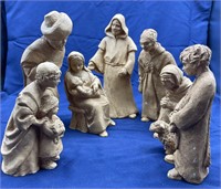 Vintage Abbey Press Plaster Nativity Set