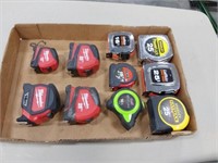 assortment of tape measures