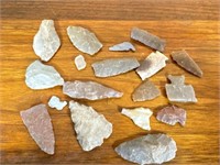 Authentic Native American arrowheads
