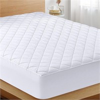 NEW $38 Bedding Quilted Fitted Mattress Pad, King