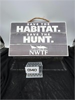 NWTF Wooden Sign  10 1/2 x 17 1/2