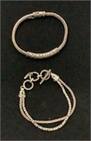 2 Sarda Sterling Silver Bracelets
