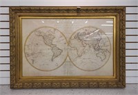 French Framed World Map