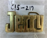 C15-217 Jerry brass belt buckle C.1960s