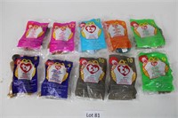 10 assorted -McDonalds TY Beanie Babies