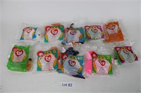 10 assorted -McDonalds TY Beanie Babies