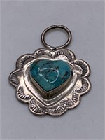 STERLING SILVER HEART PENDANT/CHARM