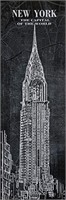 New York Tower Black&White Canvas, 16x48