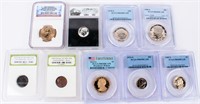 Coin Certified & Graded Coin Lot 9 Coins