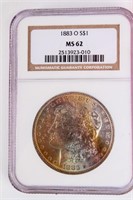 Coin 1883-O  Morgan Silver Dollar NGC  MS62