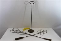 Antique Rug Beaters & Dairy Skimmer Ladle